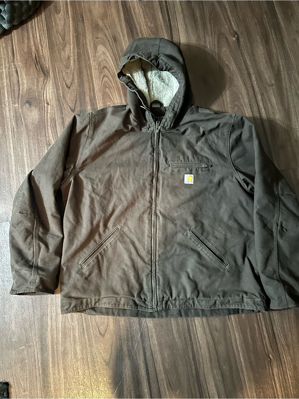 Carhartt Sherpa lined hooded jacket XL